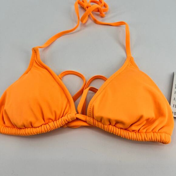 NEW J. Crew bright orange neon classic bikini top style 09653 size medium - Picture 4 of 5